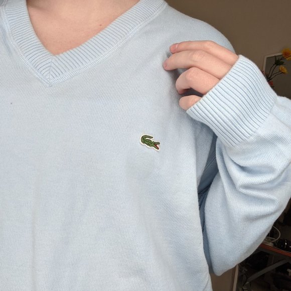 Baby Blue Lacoste Sweater - Picture 1 of 4